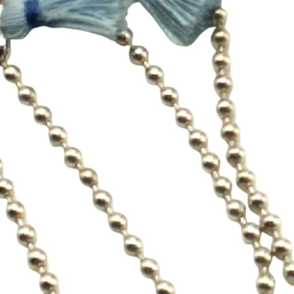 LOFT Long Tassel Necklace Silver Ball Chain 36 inches NWOT - Picture 10 of 16